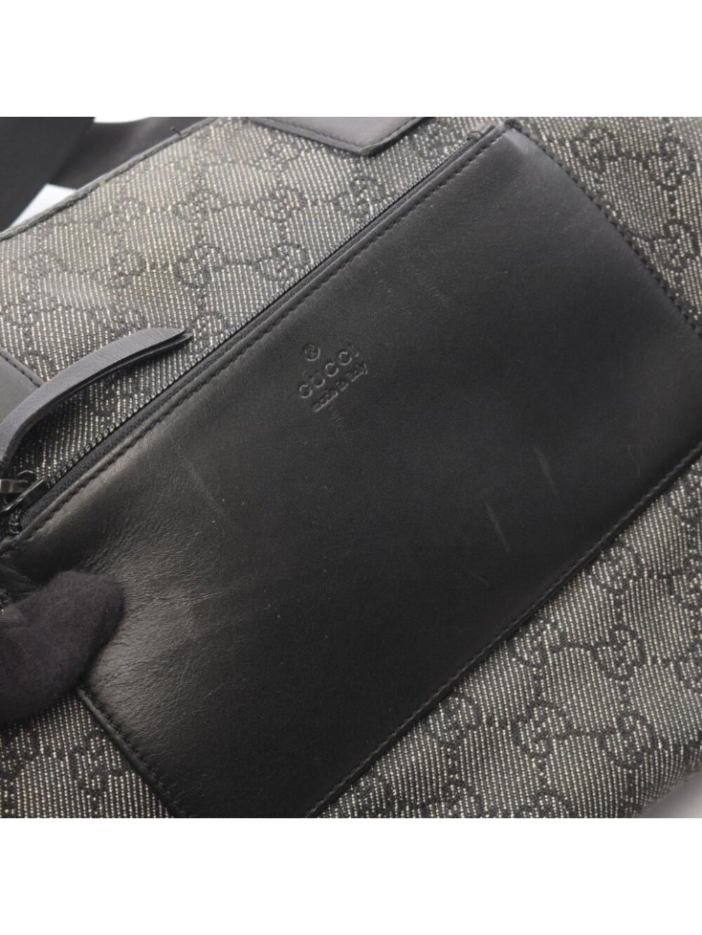 Gucci Shoulder Bag GG Canvas Gray Black - Picture 10 of 10